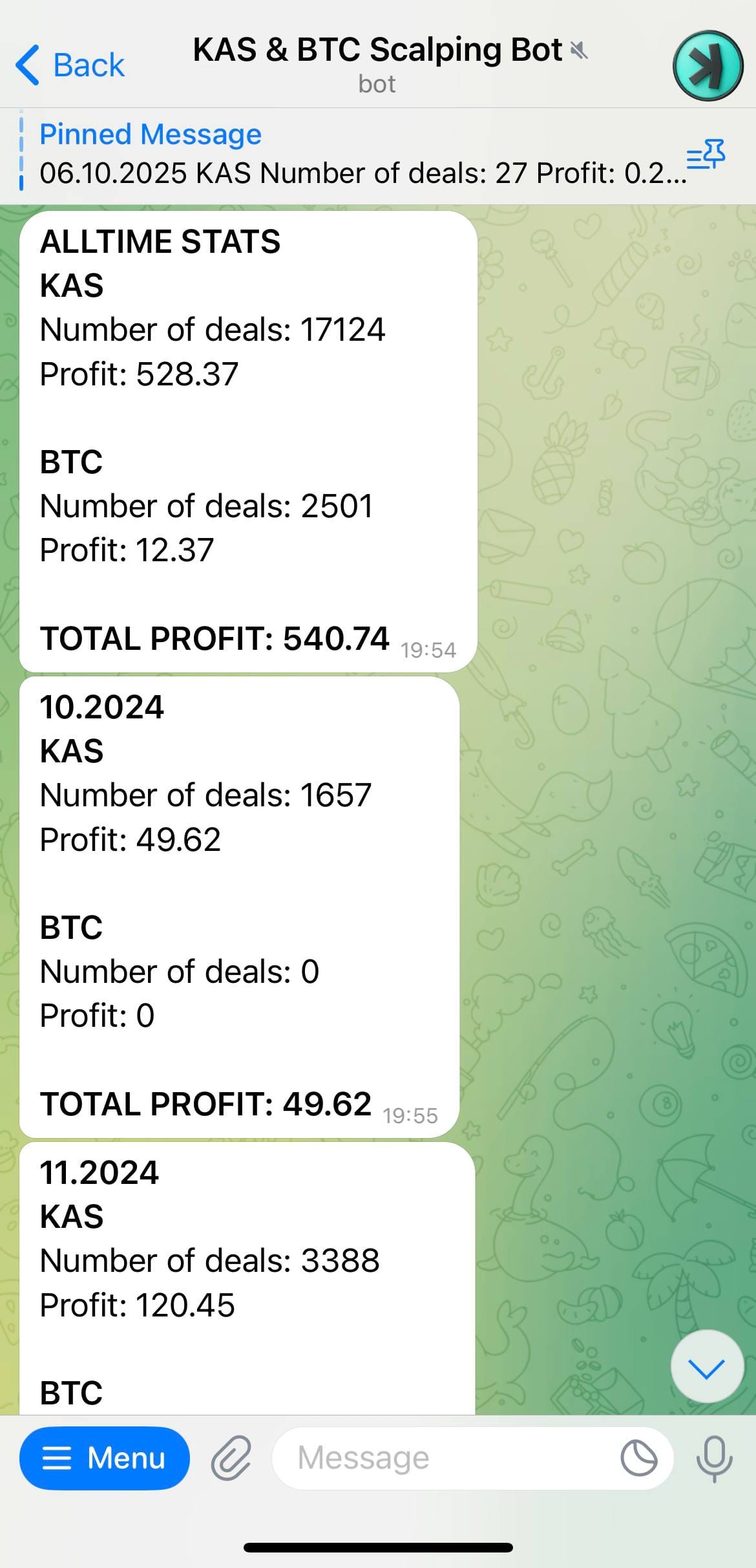 One Year of the KAS Bot: +52.83% on 1,000 USDT