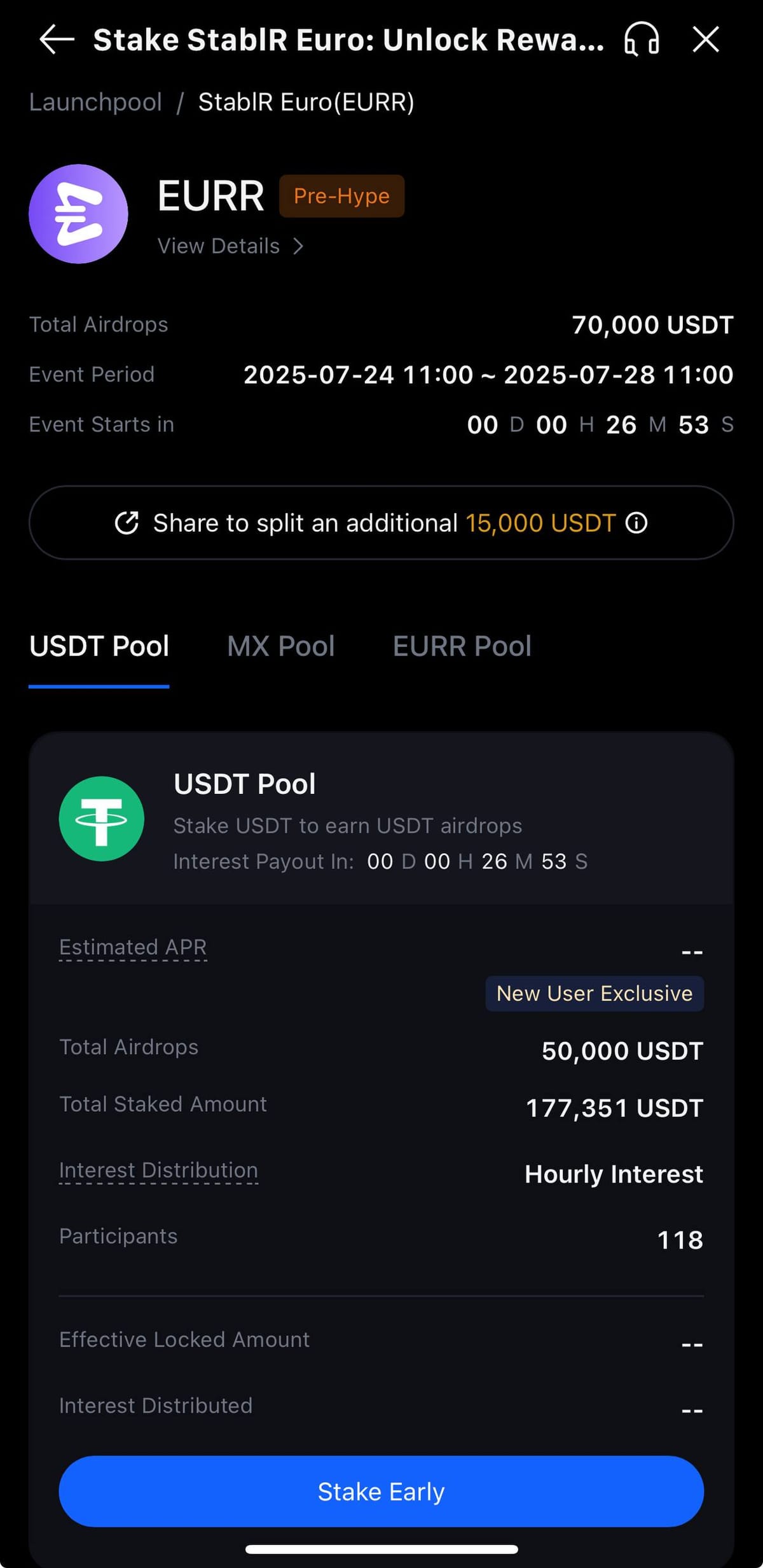 New MEXC Launchpool: Farm EURR Tokens (July 24–28)