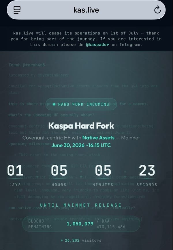 🚀 Kaspa Toccata: What’s Changing and Why It Matters
